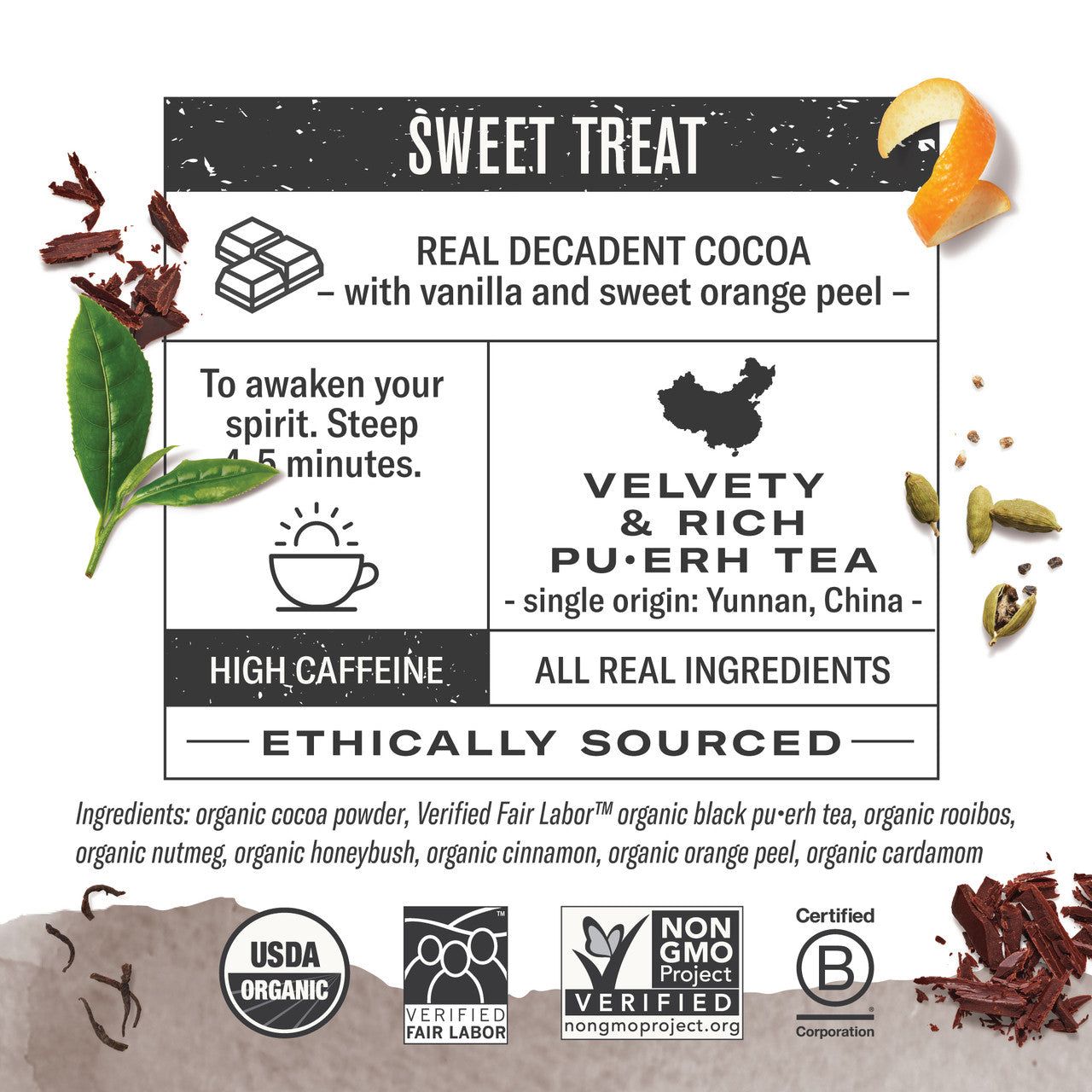 Numi Tea Chocolate Pu-erh Tea (6x16 Bag)-2