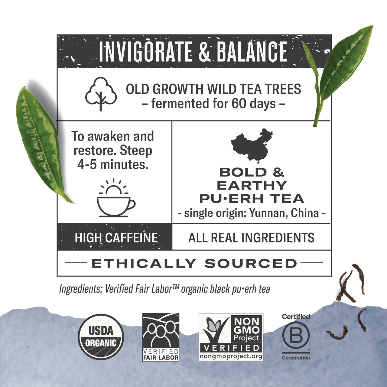 Numi Tea Emperor's Pu-erh Tea (6x16 Bag)-2