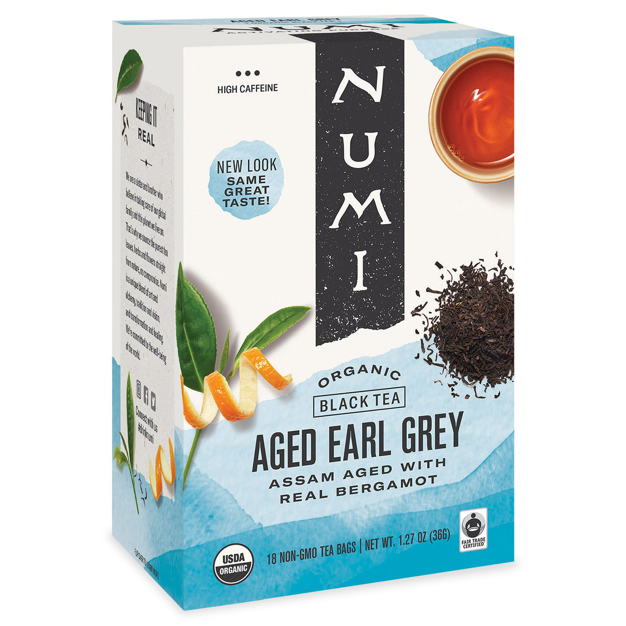 Numi Tea Earl Grey Assam Black Tea (6x18 Bag)-0